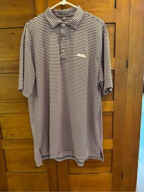 Peter Millar Summer Comfort Striped Golf Polo - Desert Mountain Logo, XL